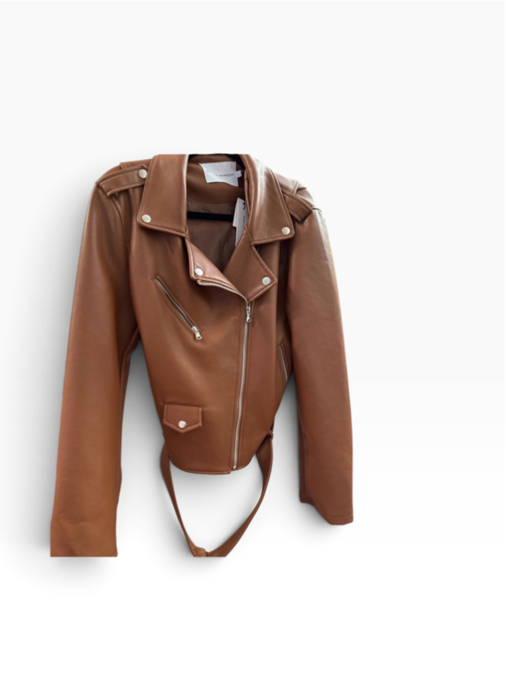 Rebecca Minkoff Faux Leather Moto Jacket NWT - Picture 3 of 4